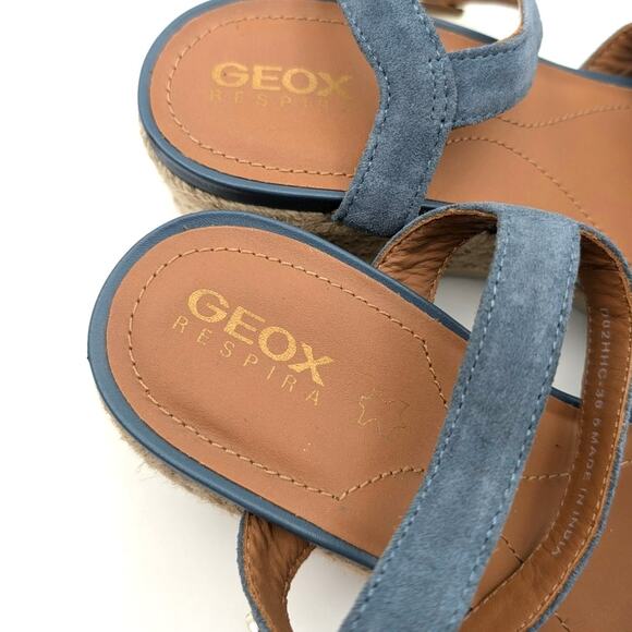 Geox D Ischia Corda C Women's Wedge Sandals Open Toe Avio Size US6.5 EU36.5 - Picture 11 of 11